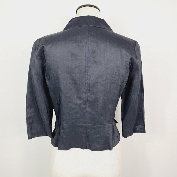 Vintage Tomorrowland Ballsey Evening Jacket XS Black Button-Front 3/4 Sl…‎ - Picture 3 of 6